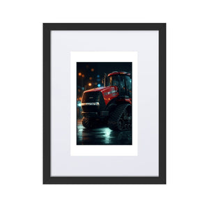 The Tractor Mugs Store Black Case IH Quadtrac 715 | Framed Poster Quality Farmers Merch