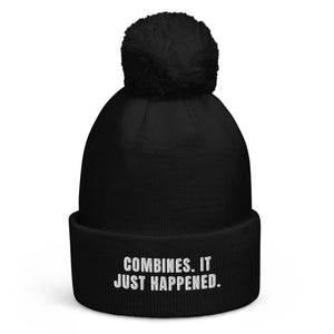 The Tractor Mugs Store Black Combines. It Just Happened. | Pom-Pom Beanie Quality Farmers Merch