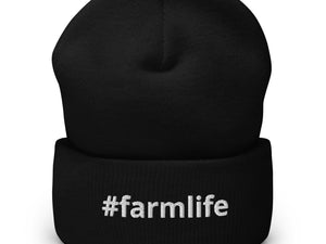 The Tractor Mugs Store Black #farmlife | Cuffed Beanie Quality Farmers Merch