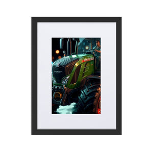 The Tractor Mugs Store Black Fendt 728 Vario | Framed Poster Quality Farmers Merch