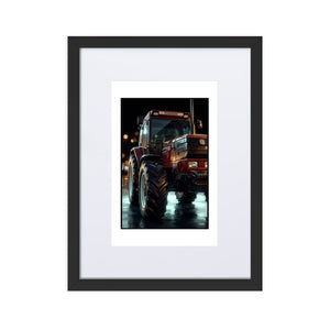 The Tractor Mugs Store Black FIATAGRI F130 | Framed Poster Quality Farmers Merch