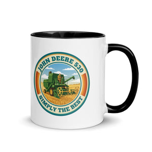 The Tractor Mugs Store Black John Deere 530 John Deere 530 SIMPLY THE BEST | Mug with Colour Inside Quality Farmers Merch