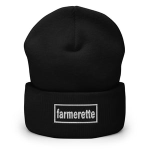 The Tractor Mugs Store Black OASIS Style 'Farmerette' | Cuffed Beanie Quality Farmers Merch