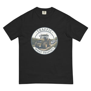 The Tractor Mugs Store Black / S John Deere 7810 TRAFFIC WHAT TRAFFIC? Engraving | Unisex Premium T-shirt Quality Farmers Merch