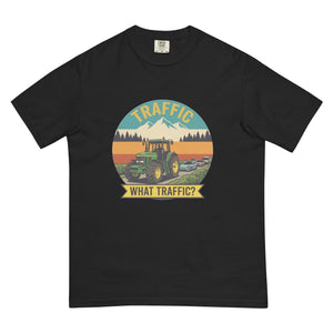 The Tractor Mugs Store Black / S John Deere 7810 TRAFFIC WHAT TRAFFIC? Outdoor | Unisex Premium T-shirt Quality Farmers Merch