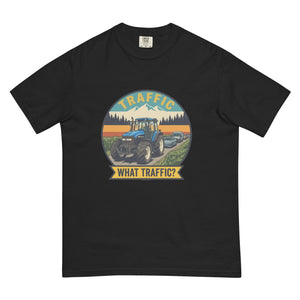 The Tractor Mugs Store Black / S New Holland TM 135 TRAFFIC WHAT TRAFFIC? Outdoor | Unisex Premium T-shirt Quality Farmers Merch
