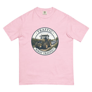 The Tractor Mugs Store Blossom / S John Deere 7810 TRAFFIC WHAT TRAFFIC? Engraving | Unisex Premium T-shirt Quality Farmers Merch