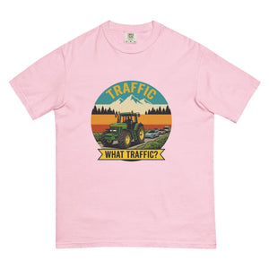 The Tractor Mugs Store Blossom / S John Deere 7810 TRAFFIC WHAT TRAFFIC? Outdoor | Unisex Premium T-shirt Quality Farmers Merch