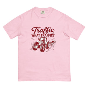 The Tractor Mugs Store Blossom / S Massey Ferguson 6480 TRAFFIC WHAT TRAFFIC? Two Tone | Unisex Premium T-shirt Quality Farmers Merch