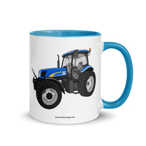 The Tractor Mugs Store Blue / 11 oz New Holland TS 135a | Mug with Color Inside Quality Farmers Merch