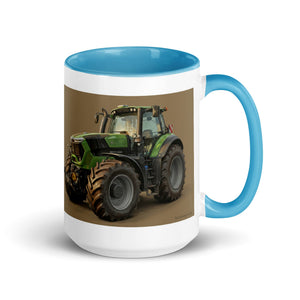 The Tractor Mugs Store Blue / 15 oz Deutz-Fahr 9340 Oil Painting | Mug with Color Inside Quality Farmers Merch
