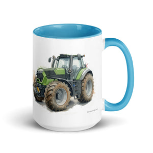 The Tractor Mugs Store Blue / 15 oz Deutz-Fahr 9340 Watercolor | Mug with Color Inside Quality Farmers Merch