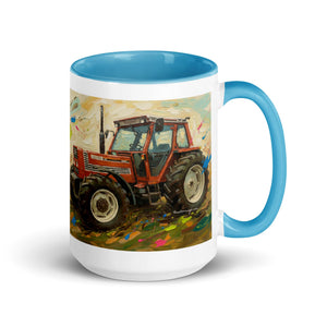 The Tractor Mugs Store Blue / 15 oz FIAT 110-90 DT Splash Art | Mug with Color Inside Quality Farmers Merch