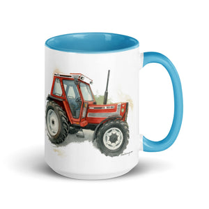 The Tractor Mugs Store Blue / 15 oz FIAT 90-90 DT Watercolor | Mug with Color Inside Quality Farmers Merch
