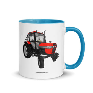 The Tractor Mugs Store Blue Case 1494 | Mug with Color Inside Quality Farmers Merch