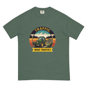 The Tractor Mugs Store Blue Spruce / S John Deere 6930 TRAFFIC WHAT TRAFFIC? Outdoor | Unisex Premium T-shirt Quality Farmers Merch