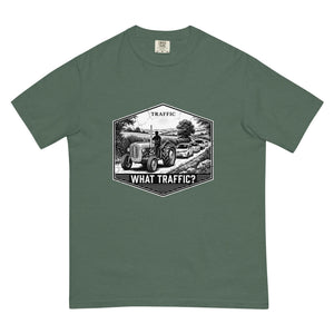 The Tractor Mugs Store Blue Spruce / S Massey Ferguson 35X TRAFFIC WHAT TRAFFIC? Moose | Unisex Premium T-shirt Quality Farmers Merch
