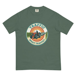 The Tractor Mugs Store Blue Spruce / S Massey Ferguson 35X TRAFFIC WHAT TRAFFIC? Retro | Unisex Premium T-shirt Quality Farmers Merch
