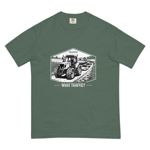 The Tractor Mugs Store Blue Spruce / S Massey Ferguson 6480 TRAFFIC WHAT TRAFFIC? Moose | Unisex Premium T-shirt Quality Farmers Merch