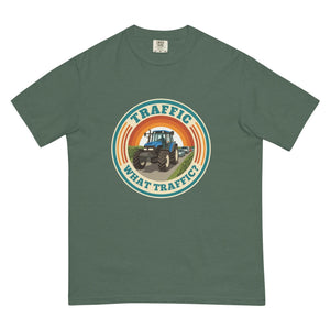 The Tractor Mugs Store Blue Spruce / S New Holland TM 155 TRAFFIC WHAT TRAFFIC? Retro | Unisex Premium T-shirt Quality Farmers Merch