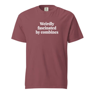 The Tractor Mugs Store Brick / S Weirdly Fascinated by Combines | Unisex Premium T-shirt Quality Farmers Merch