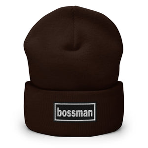 The Tractor Mugs Store Brown OASIS Style 'Bossman' | Cuffed Beanie Quality Farmers Merch