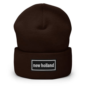 The Tractor Mugs Store Brown OASIS Style 'New Holland" | Cuffed Beanie Quality Farmers Merch