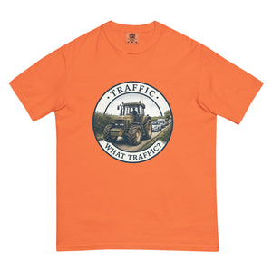The Tractor Mugs Store Burnt Orange / S John Deere 7810 TRAFFIC WHAT TRAFFIC? Engraving | Unisex Premium T-shirt Quality Farmers Merch