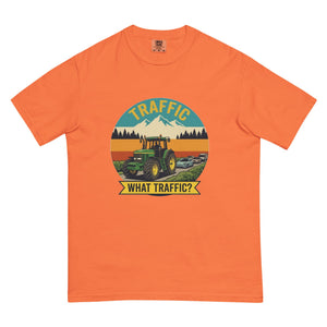 The Tractor Mugs Store Burnt Orange / S John Deere 7810 TRAFFIC WHAT TRAFFIC? Outdoor | Unisex Premium T-shirt Quality Farmers Merch