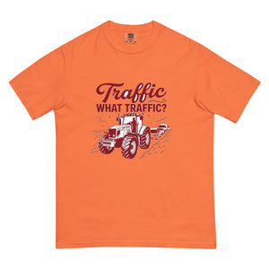 The Tractor Mugs Store Burnt Orange / S Massey Ferguson 6480 TRAFFIC WHAT TRAFFIC? Two Tone | Unisex Premium T-shirt Quality Farmers Merch