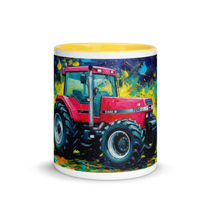 The Tractor Mugs Store Case 7250 Splash Art | Mug with Color Inside Quality Farmers Merch