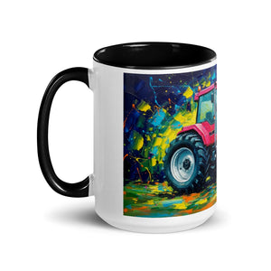 The Tractor Mugs Store Case 7250 Splash Art | Mug with Color Inside Quality Farmers Merch