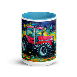 The Tractor Mugs Store Case 7250 Splash Art | Mug with Color Inside Quality Farmers Merch