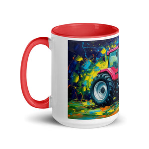 The Tractor Mugs Store Case 7250 Splash Art | Mug with Color Inside Quality Farmers Merch