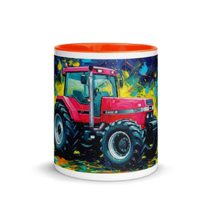 The Tractor Mugs Store Case 7250 Splash Art | Mug with Color Inside Quality Farmers Merch