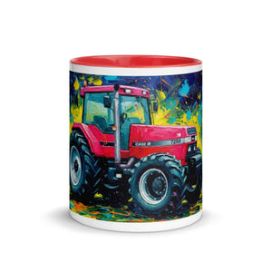 The Tractor Mugs Store Case 7250 Splash Art | Mug with Color Inside Quality Farmers Merch