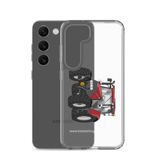 The Tractor Mugs Store Case IH Maxxum 145 | Clear Case for Samsung® Quality Farmers Merch