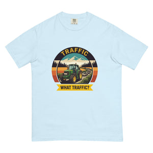 The Tractor Mugs Store Chambray / S John Deere 6930 TRAFFIC WHAT TRAFFIC? Outdoor | Unisex Premium T-shirt Quality Farmers Merch