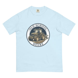 The Tractor Mugs Store Chambray / S John Deere 7810 OLD SCHOOL DEERE Engraving | Unisex Premium T-shirt Quality Farmers Merch