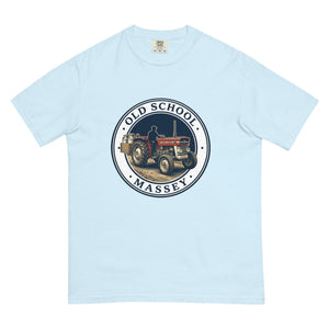 The Tractor Mugs Store Chambray / S Massey Ferguson 135 OLD SCHOOL MASSEY Engraving | Unisex Premium T-shirt Quality Farmers Merch