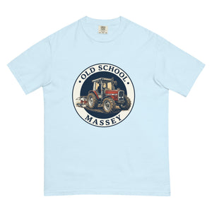 The Tractor Mugs Store Chambray / S Massey Ferguson 3075 OLD SCHOOL MASSEY Engraving | Unisex Premium T-shirt Quality Farmers Merch