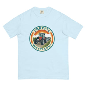 The Tractor Mugs Store Chambray / S Massey Ferguson 3075 TRAFFIC WHAT TRAFFIC? Retro | Unisex Premium T-shirt Quality Farmers Merch