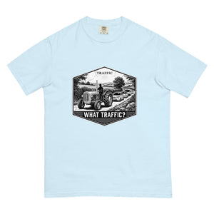 The Tractor Mugs Store Chambray / S Massey Ferguson 35X TRAFFIC WHAT TRAFFIC? Moose | Unisex Premium T-shirt Quality Farmers Merch