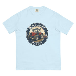 The Tractor Mugs Store Chambray / S Massey Ferguson 6480 OLD SCHOOL MASSEY Engraving | Unisex Premium T-shirt Quality Farmers Merch