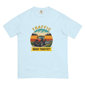 The Tractor Mugs Store Chambray / S Massey Ferguson 6480 TRAFFIC WHAT TRAFFIC? Outdoor | Unisex Premium T-shirt Quality Farmers Merch