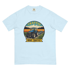 The Tractor Mugs Store Chambray / S New Holland TM 135 TRAFFIC WHAT TRAFFIC? Outdoor | Unisex Premium T-shirt Quality Farmers Merch