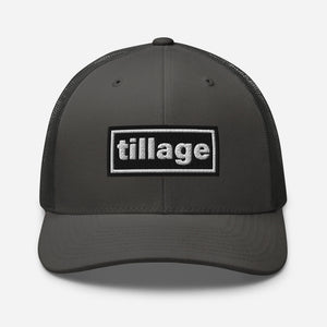 The Tractor Mugs Store Charcoal Oasis Style Retro Tillage | Trucker Cap Quality Farmers Merch