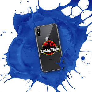 The Tractor Mugs Store Clear Case for iPhone® JURASSIC FARM | Clear Case for iPhone® Quality Farmers Merch