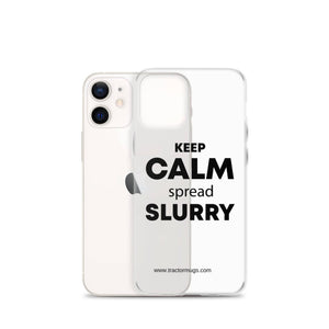 The Tractor Mugs Store Clear Case for iPhone® KEEP CALM spread SLURRY | Clear Case for iPhone® Quality Farmers Merch