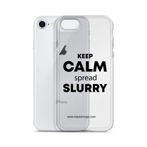 The Tractor Mugs Store Clear Case for iPhone® KEEP CALM spread SLURRY | Clear Case for iPhone® Quality Farmers Merch